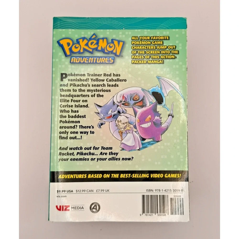 Pokemon Adventures Manga Lot Volumes 2 4 6 7 Hidenori Kusaka VIZ Kids